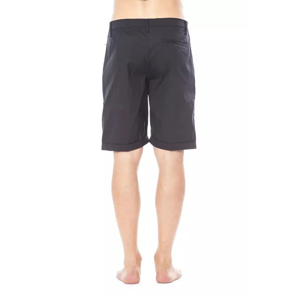 Verri Black Cotton Men's Casual Short