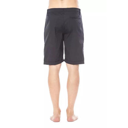 Verri Black Cotton Men's Casual Short