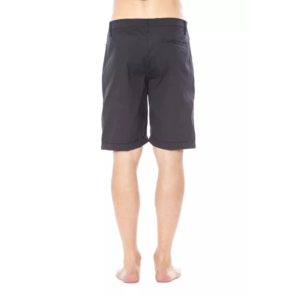 Verri Black Cotton Men's Casual Short