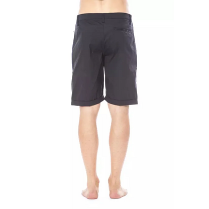 Verri Black Cotton Men's Casual Short
