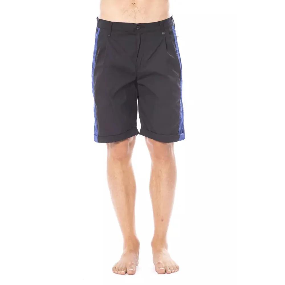 Verri Black Cotton Men's Casual Short