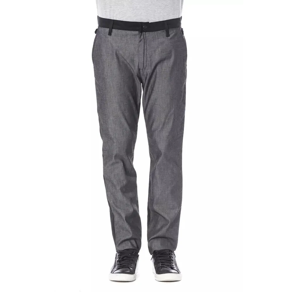 Verri Black Cotton Men's Pant