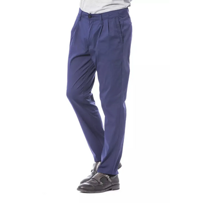 Verri Blue Cotton Men's Chino Pant