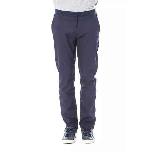 Verri Blue Polyester Men Pant