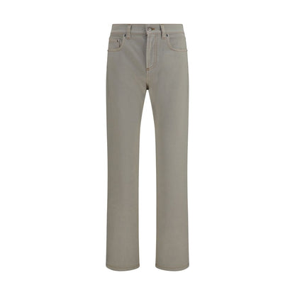 Versace Beige Cotton Tapered Jeans
