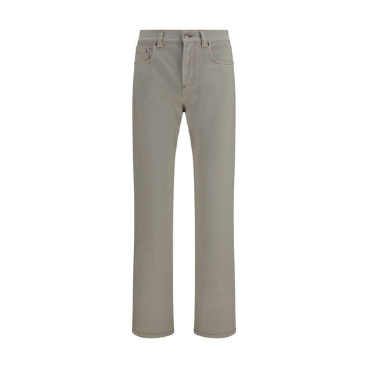Versace Beige Cotton Tapered Jeans