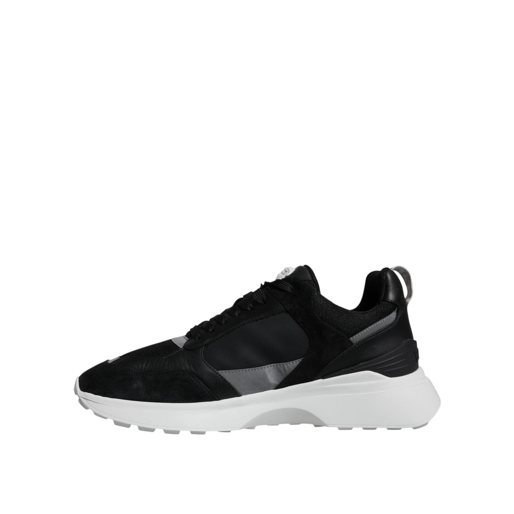 Versace Black Canvas Quad Fabric Medusa Low Top Sneaker Shoes