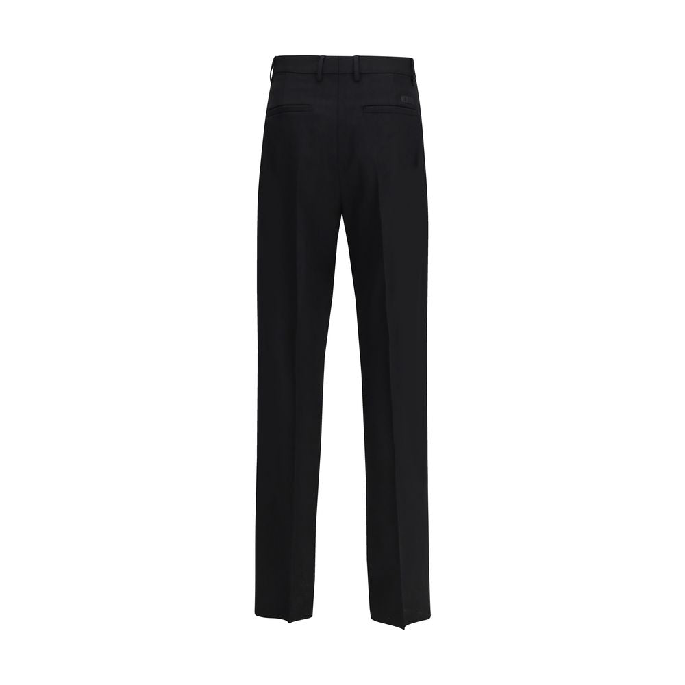 Versace Black Wool Oves Aries Dress Pants