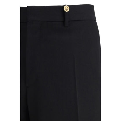 Versace Black Wool Oves Aries Dress Pants
