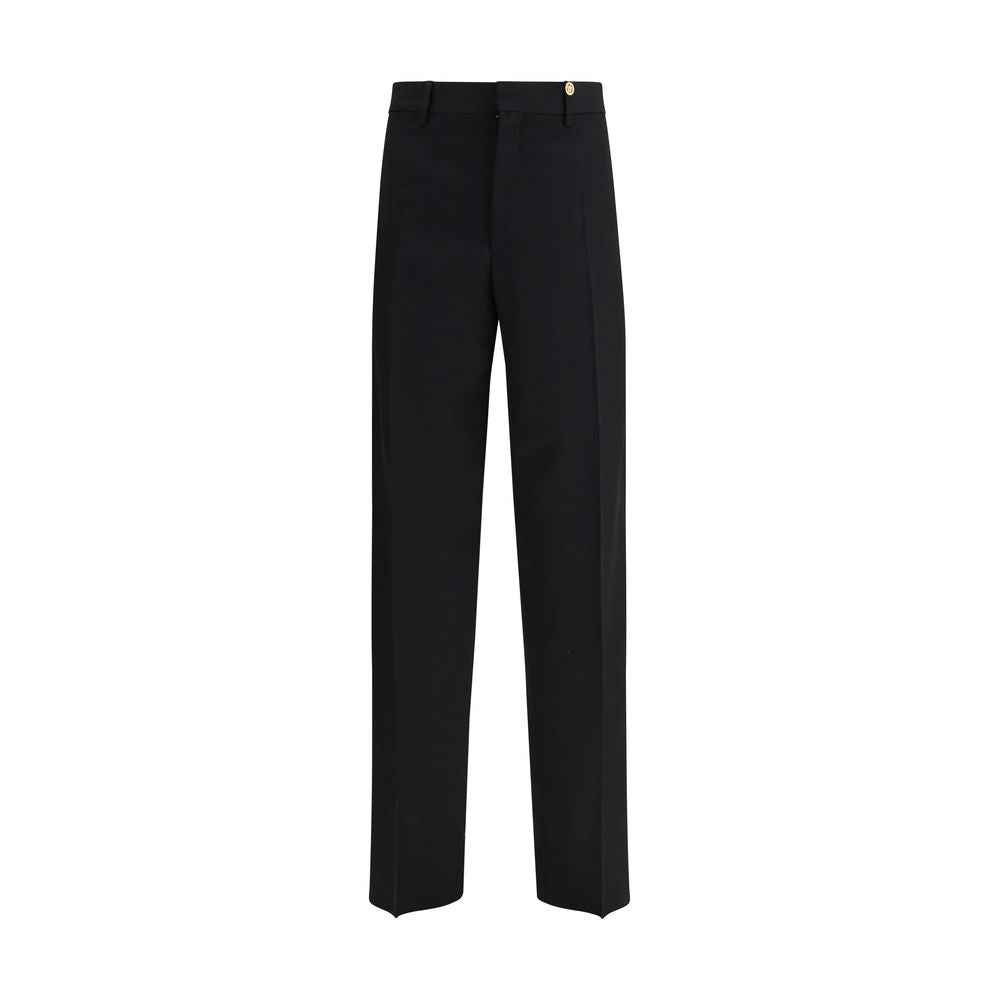 Versace Black Wool Oves Aries Dress Pants