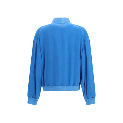 Versace Blue Silk Bomber