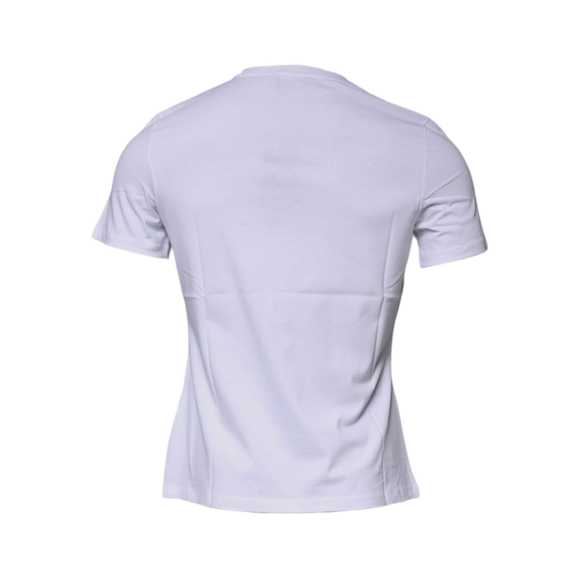 Versace White Medusa Print Cotton Crew Neck T-shirt