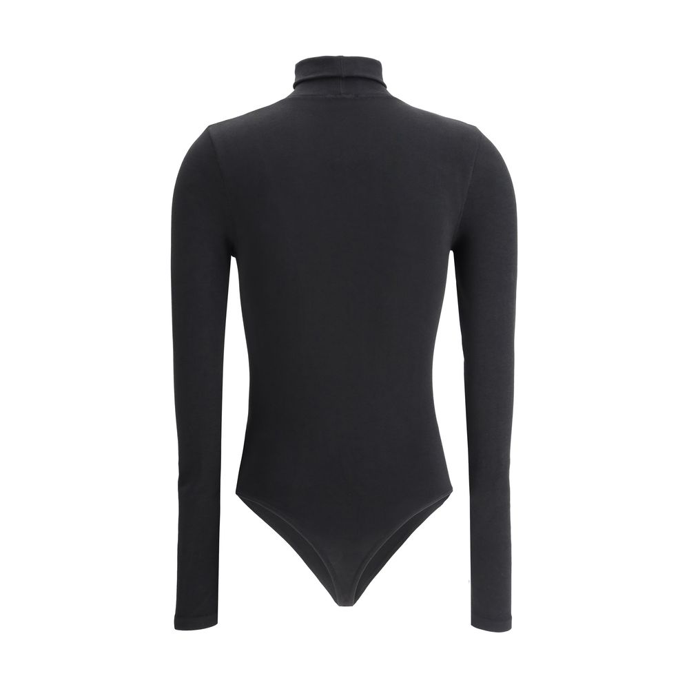 Wolford Black Cotton Bodysuit