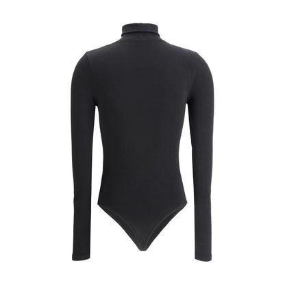 Wolford Black Cotton Bodysuit