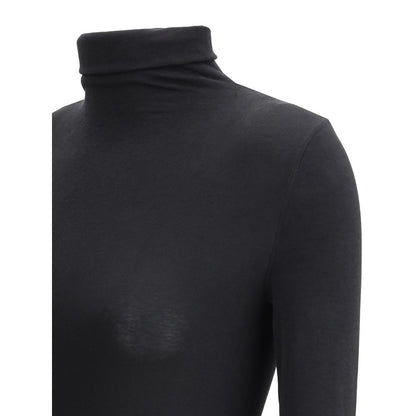 Wolford Black Cotton Bodysuit