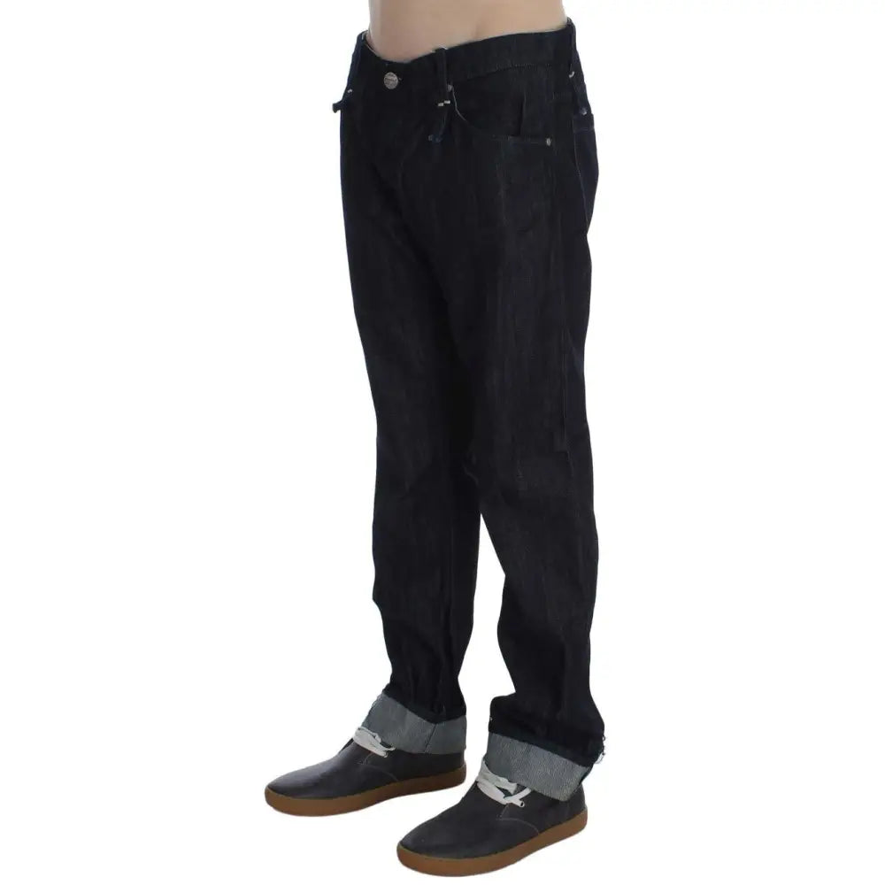 Acht Blue Cotton Regular Straight Fit Jeans