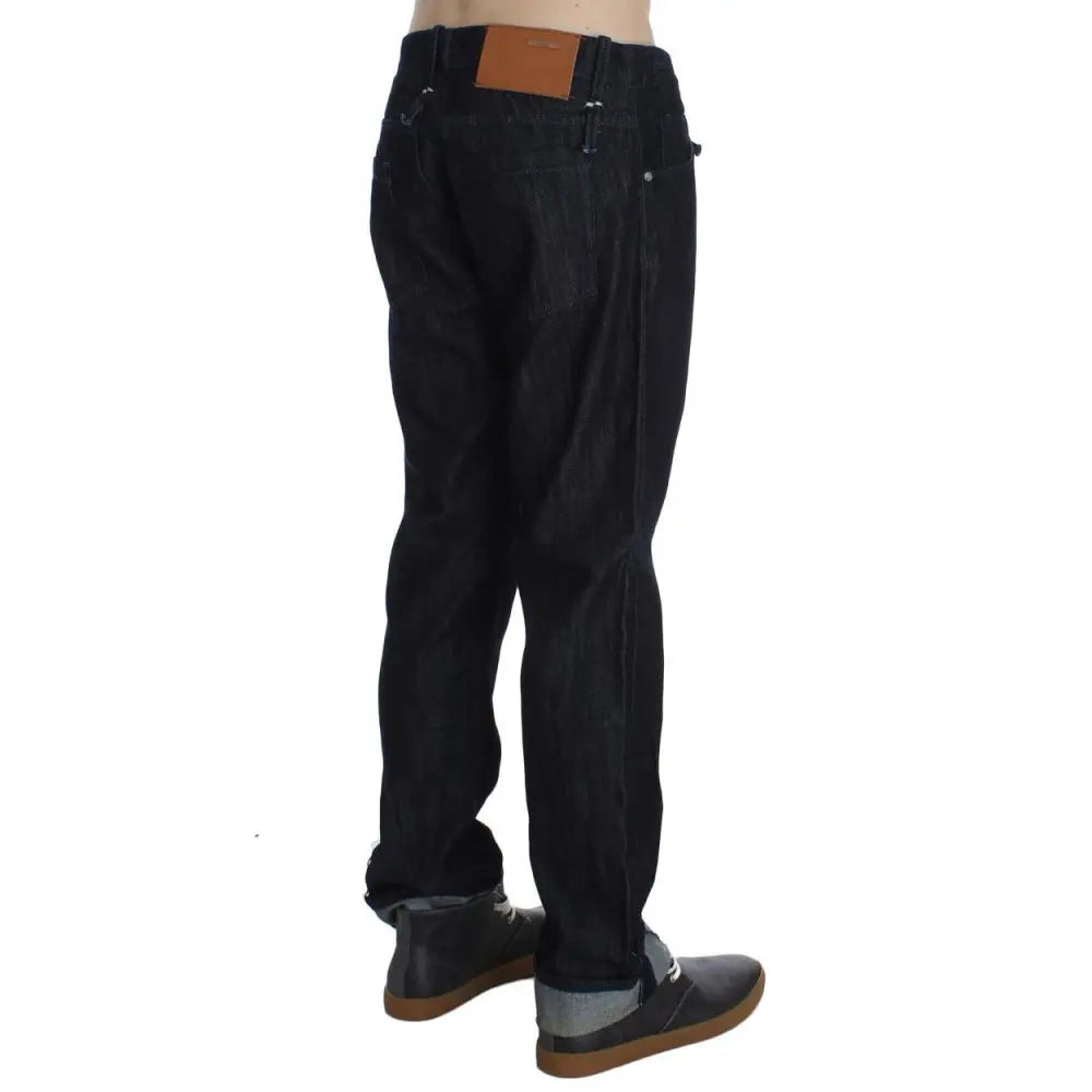 Acht Blue Cotton Regular Straight Fit Jeans
