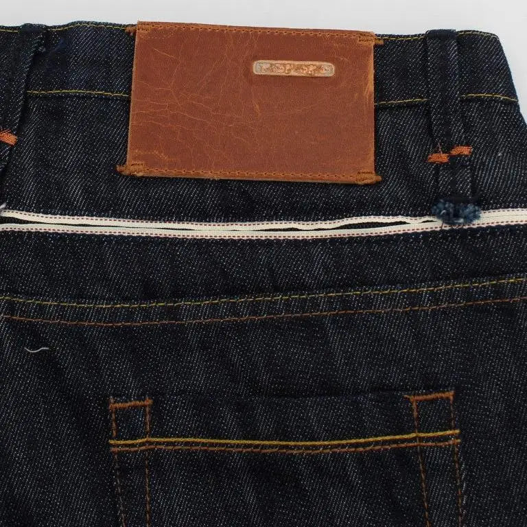 Acht Blue Denim Cotton Bottoms Straight Fit Jeans