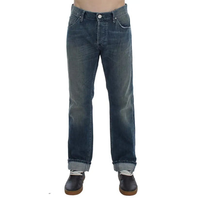 Acht Blue Wash Cotton Denim Regular Fit Jeans