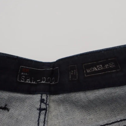 Acht Blue Washed Low Waist Slim Fit Cotton Denim Jeans