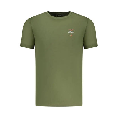 Aeronautica Militare grønne bomuldsshirt med logo, outlet mærkevare