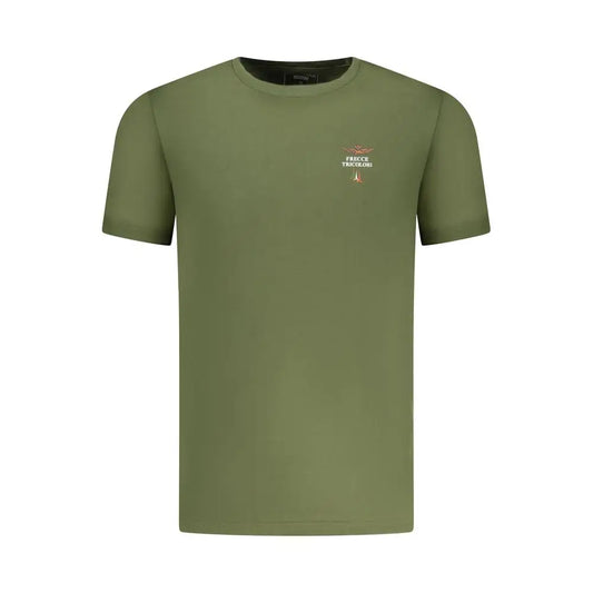 Aeronautica Militare grønne bomuldsshirt med logo, outlet mærkevare