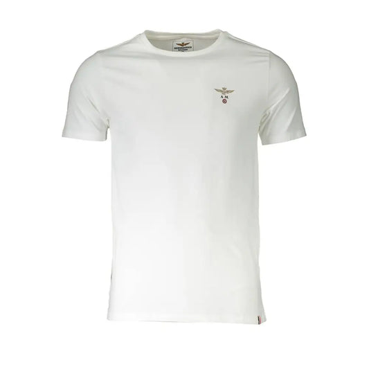 Aeronautica Militare white cotton t-shirt med logo