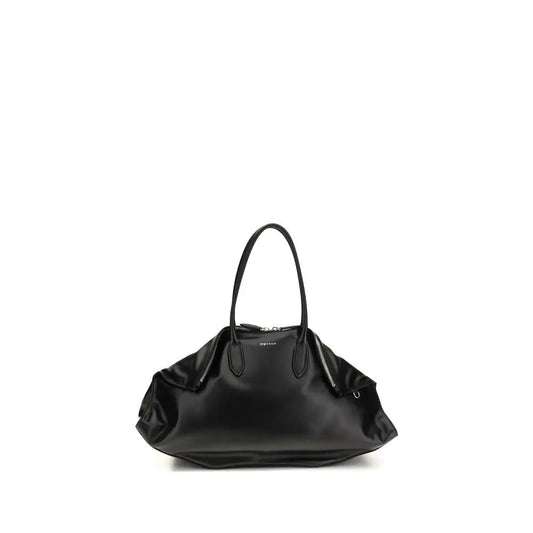 Alexander McQueen Black Calf Leather Bos Taurus Shoulder Bag - Skuldertasker