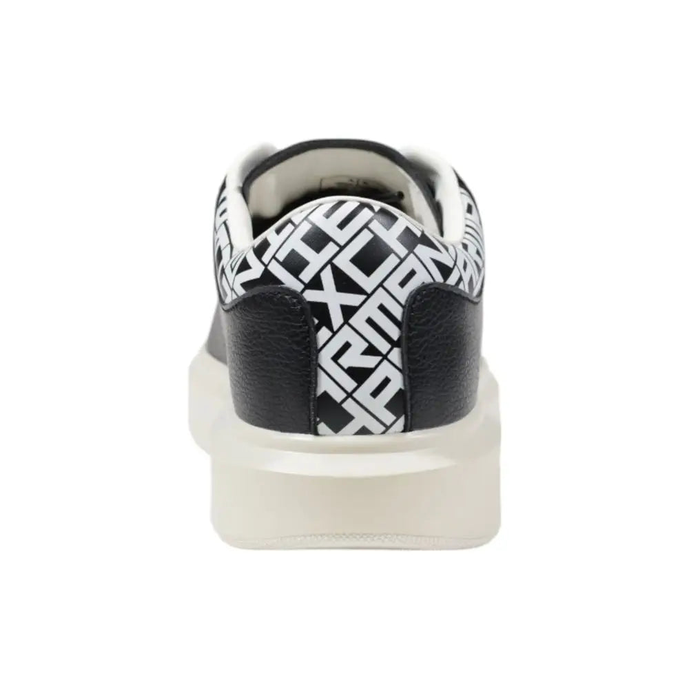 Armani Exchange Black And White Leather Sneakers - Sneakers