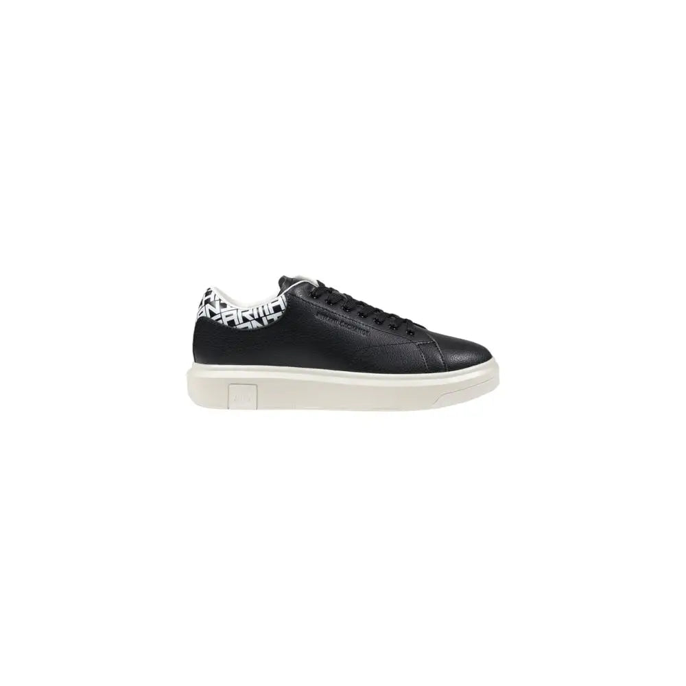 Armani Exchange Black And White Leather Sneakers - Sneakers