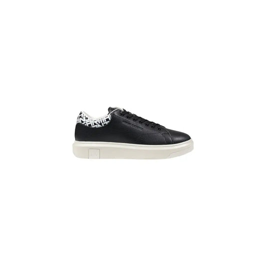 Armani Exchange Black And White Leather Sneakers - Sneakers