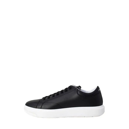 Armani Exchange Black Leather Sneakers