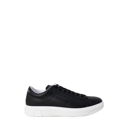 Armani Exchange Black Leather Sneakers
