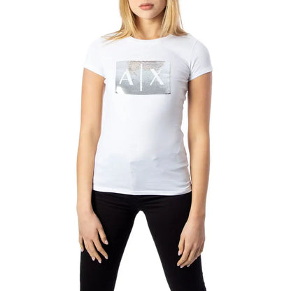Armani Exchange White Cotton T-Shirt