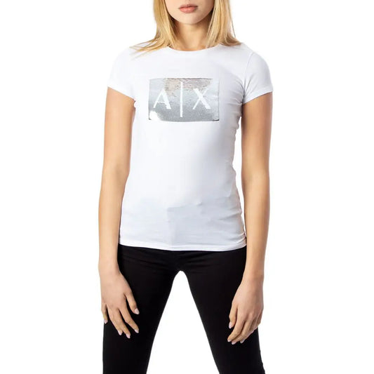 Armani Exchange White Cotton T-Shirt