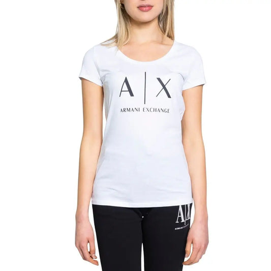 Armani Exchange White Cotton Tops & T-Shirt - T-shirts