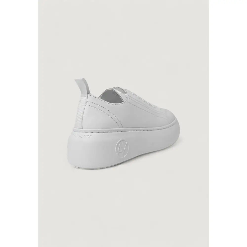 Armani Exchange hvide lædersneakers med chunky sål