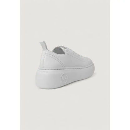 Armani Exchange hvide lædersneakers med chunky sål