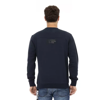 Automobili Lamborghini Blue Cotton Men Sweater - L - Sweaters