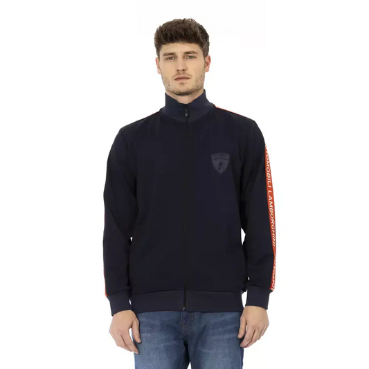 Automobili Lamborghini Blue Polyester Men Sweatshirt