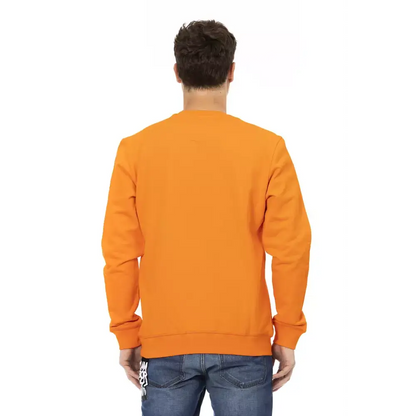 Automobili Lamborghini orange bomuldssweater i lys orange