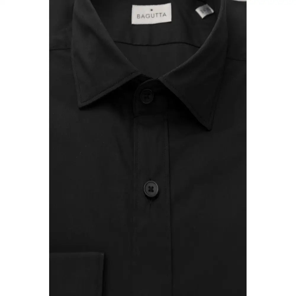 Bagutta Black Cotton Men’s Shirt - Skjorte