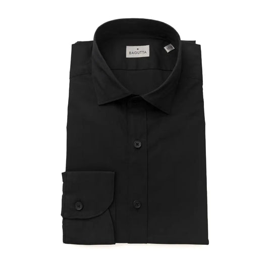 Bagutta Black Cotton Men’s Shirt - Skjorte