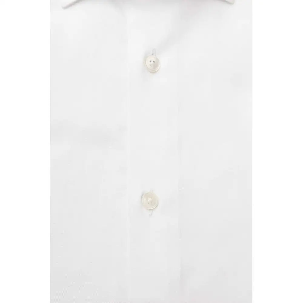 Bagutta White Cotton Men Shirt - Skjorte
