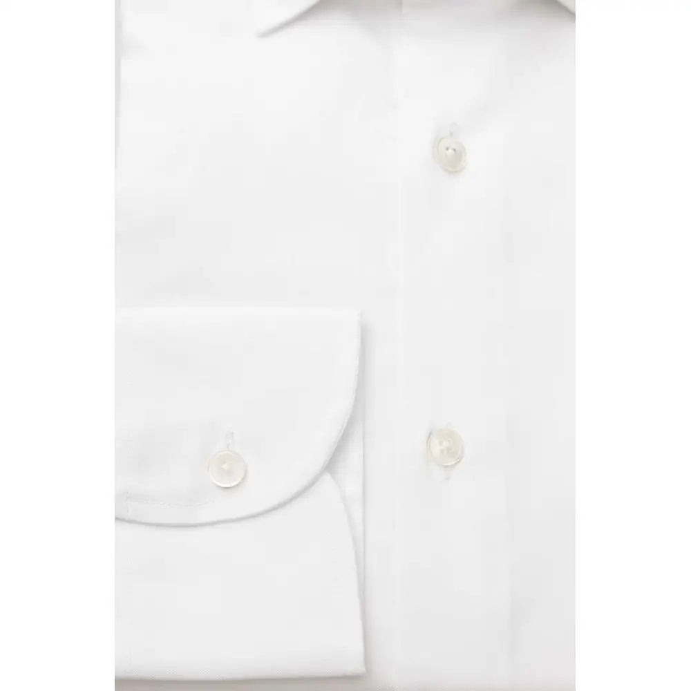 Bagutta White Cotton Men Shirt - Skjorte