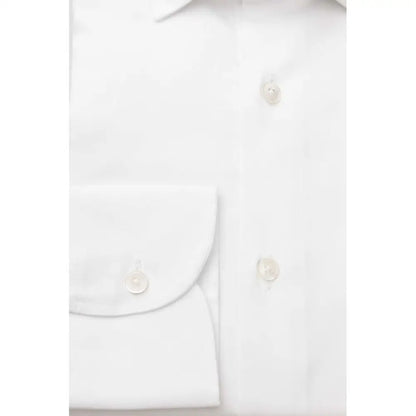 Bagutta White Cotton Men Shirt - Skjorte