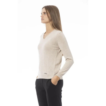 Baldinini Trend Beige Cashmere Women Sweater