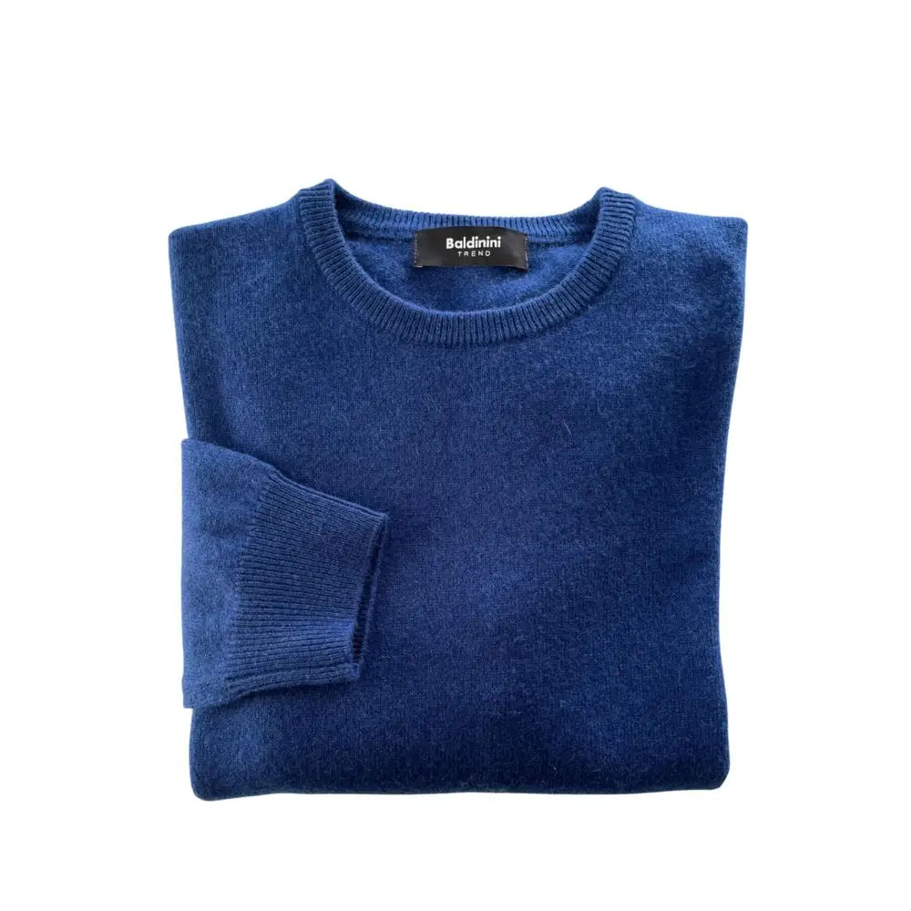 Baldinini Trend blå cashmere sweater til mænd fra outlet mærkevarer