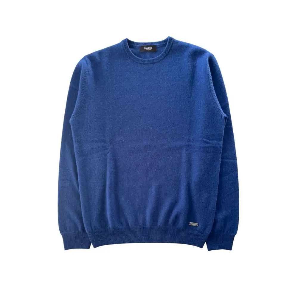 Baldinini Trend blå cashmere sweater i blød strik