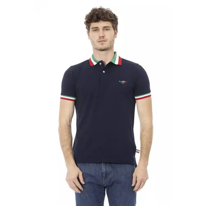 Baldinini Trend Blue Cotton Men Polo Shirt